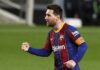 Lionel Messi merayakanrekor penampilan Barcelona dengan dua gol melawan Real Sociedad pada hari Minggu. (Foto dari Sportsmole)