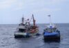 Kapal patroli Pangkalan Pengawasan Sumber Daya Kelautan Perikanan (PSDKP) Batam berhasil menangkap 1 unit kapal asing (KIA) asal Vietnam di perairan Natuna, Selasa (27/4/2021) sore.