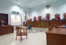 Sidang pembacaan tuntutan terdakwa Dodi Sanova di PN Tipikor Tanjungpinang (Suryakepri.com/Muhammad Bunga Ashab)