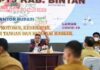 Foto kegiatan rapat evaluasi yang dipimpin Bupati Bintan Apri Sujadi, Selasa (8/6/2021)