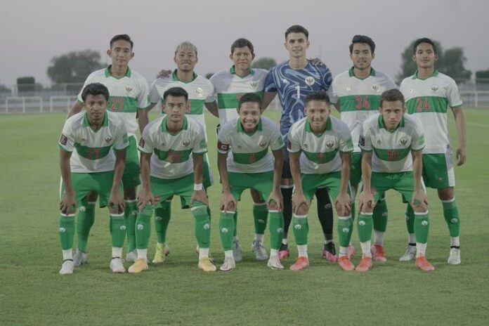 Para pemain Timnas Indonesia yang menjadi starter pada laga persahabatan kontra Oman, Sabtu (29/5/2021).(PSSI)