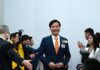 Lei Jun, ketua dan kepala eksekutif Xiaomi Corp., di Bursa Efek Hong Kong pada Juli 2018.( FOTO: ANTHONY KWAN/BLOOMBERG NEWS)
