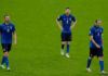 Bek Italia Leonardo Bonucci (kiri) dan Giorgio Chiellini (kanan) digambarkan sebagai pasangan gladiator, tetapi mereka ditembusi oleh 16 tembakan ke arah gawang oleh Spanyol di semifinal EURO 2020. (Foto dari Dailymail)