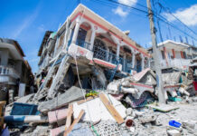 Kerusakan bangunan yang ditimbulkan oleh gempa bumi M7,2 yang mengguncang Haiti pada Sabtu (14/8/2021). (Foto dari Al Jazeera)