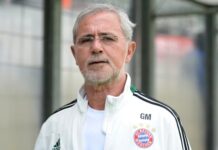 Gerd Müller pada tahun 2014 sebagai pelatih bersama Bayern Munich II, memenangkan Piala Eropa dalam tiga musim berturut-turut dari tahun 1974 hingga 1976. (Foto: Micha Will/Bongarts/Getty Image via Guardian)