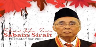 Saban Sirait merupakan pendiri Partai Demokrasi Indonesia Perjuangan (PDI Perjuangan), September 1998 dan anggota Dewan Pertimbangan Pusat (Deperpu) PDI Perjuangan: 1998-2008. (foto: Instagram Rieke Diah Pitaloka via RRI.co.id)