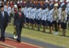 Presiden Joko Widodo (kanan) dan Presiden ke-6 RI Susilo Bambang Yudhoyono (kiri) usai memeriksa pasukan pada Upacara Penyambutan Kemiliteran di Istana Merdeka, Jakarta, pada 2019 lalu. (Foto: ANTARA FOTO/Widodo S. Jusuf)