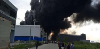 Kebakaran pabrik korek api di Tangerang