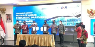 Kemitraan strategis AP II dan GMR Airports Consortium untuk pengembangan Bandara Kualanamu. Sumber : ANTARA/HO-PT Angkasa Pura Aviasi