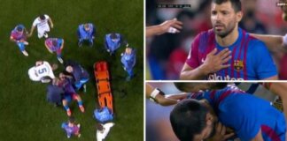 Penyerang Barcelona Sergio Aguero mungkin tidak bisa lagi bermain sepakbola setelah didiagnosis menderita aritmia jantung - atau dikenal sebagai detak jantung tidak teratur. (Foto dari Sportbible)