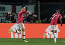 Cristiano Ronaldo memborong dua gol MU dalam hasil imbang 2-2 vs Atalanta pada penyisihan Grup F Liga Champions 2021/22 di Gewiss Stadium, Selasa (2/11/2021) atau Rabu dinihari waktu Indonesia.(Foto: Uefa.com)