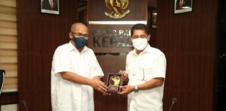 Dirjen Ketahanan, Perwilayahan dan Akses Industri Internasional Kementerian Perindustrian Republik Indonesia, Eko SA Cahyanto, dan diterima oleh Wakil Kepala BP Batam, Purwiyanto