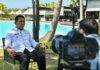 Gubernur Kepri saat di wawancara koresponden  Chanel News Asia di Treasure Bay, Lagoi, Bintan, (28/01/2022)