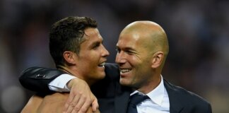 Cristiano Ronaldo dan Zinedine Zidane saat bersama di Real Madrid.