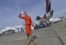 Jerman menyusul Inggris yang memutuskan melarang maskapai Rusia Aeroflot terbang di atas negara itu. (AFP PHOTO / MIGUEL MEDINA)