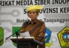 Gubernur Kepulauan Riau H Ansar Ahmad menghadiri Pelantikan Pengurus Serikat Media Siber Indonesia (SMSI)