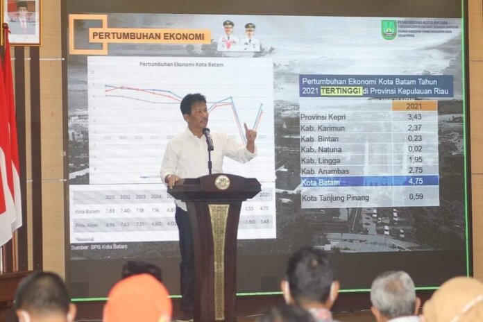 Wali Kota Batam, Muhammad Rudi, membuka Forum Organisasi Perangkat Daerah (OPD) Kota Batam di Kantor Wali Kota Batam, Kamis (10/3/2022).