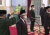 Ilustrasi - pelantikan pejabat di Istana Negara. (Tangkapan layar youtube Sekretariat Presiden)