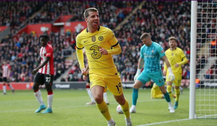 Mason Mount mencetak dua gol dan satu assit dalam kemenangan 6-0 atas tuan rumah Southampton di St Marys, Sabtu (9/4/2022). (Premierleague.com)