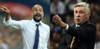 Man City vs Madrid: ini head to head Pep Guardiola melawan Carlo Ancelotti. (Foto: Sven Hoppe, Gerard Julien / AFP / DPA)