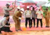 Gubernur Kepulauan Riau H Ansar Ahmad melakukan peletakan batu pertama pembangunan Gedung Ditreskrimsus Polda Kepri