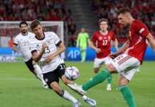 Timnas Jerman harus puas bermain imbang dengan skor 1-1 saat menghadapi Hungaria pada matchday 3 Grup A3 UEFA Nations League 2022 yang digelar di Puskas Arena, Minggu (12/6/2022) dini hari WIB.