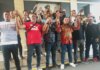 Kelompok NTT dan Kelompok Maluku didampingi bersama senior melakukan deklarasi damai di Polda DIY, Kamis 07/07/2022. Foto: Gaga Sallo