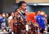 Wali Kota Batam, Muhammad Rudi, menghadiri pembukaan Rapat Kerja Nasional (Rakenas) XV Asosiasi Pemerintah Kota Seluruh Indonesia (APEKSI) tahun 2022 di Hotel Truntum Padang, Senin (8/8/2022).