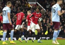 Manchester United berhasil mengalahkan Aston Villa pada putaran ketiga Piala Liga Inggirs yang berlangsung di Old Trafford, Jumat (11/11/2022) dini hari WIB.