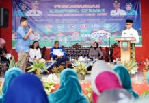 Sekda Kota Batam Jefridin Hamid mendeklarasikan kampung Pencanangan Germas Bertempat di fasum perumahan Puri Agung 4 tahap 2 RW 21 Kelurahan Mangsang, Kamis (15/12/2022),