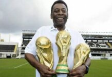 Legenda sepak bola dunia Edson Arantes do Nascimento atau Pele