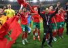 Kemenangan Maroko atas Portugal di laga Piala Dunia akhir pekan lalu. (Reuters/Carl Recin