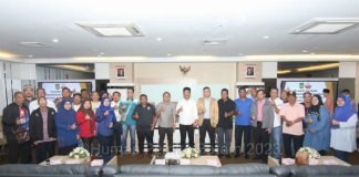 Wali Kota Batam, Muhammad Rudi menerima kunjungan Pejabat ADUN Tanjung Surat Malaysia & Akademi Seni Budaya Melayu Nusantara, Jumat (27/1/2023).