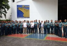 Kepala BP Batam, Muhammad Rudi menyambut langsung kedatangan rombongan Sekolah Staf dan Komando Angkatan Laut atau (SESKOAL), pada Kamis (5/1/2023).
