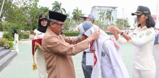 Sekda Kota Batam, Jefiridin Hamid saat acara pembukaan seleksi Paskibra Kota Batam