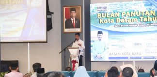 Wali Kota Batam Haji Muhammad Rudi membuka Bulan Panutan PBB-P2 Kota Batam Tahun 2023 di Hotel Planet Holiday, Jodoh, Rabu (15/3/2023) pagi