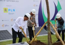 Kepala Badan Pengusahaan (BP) Batam, Muhammad Rudi melakukan groundbreaking pembangunan Kawasan Industri Tunas Prima, Selasa (19/9/2023).