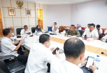Foto. Rapat pembahasan proyek strategis yang dipimpin Sekretaris Daerah Kota Batam, Jefridin, M.Pd.